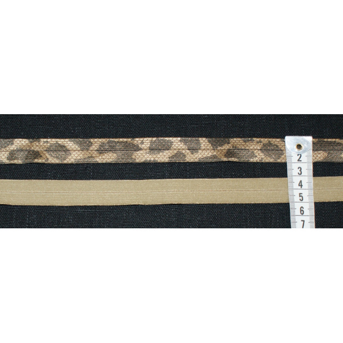 Foldeelastik - Brun slangeprint